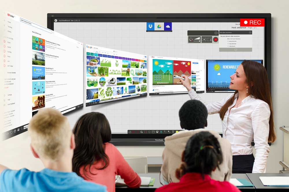 I monitor interattivi rendono le lezioni più dinamiche e creative monitor touch screen didattica scuole