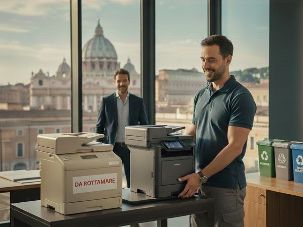 I Tecnici RCO ritirano la tua vecchia stampante al momento della sostituzione per rottamarla secondo le normative vigenti.